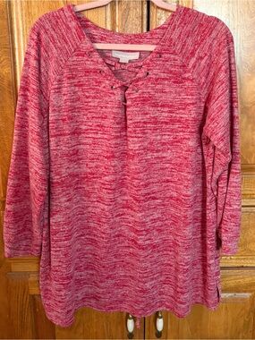 Woman Within Pullover Lace Up Shirt 18/20